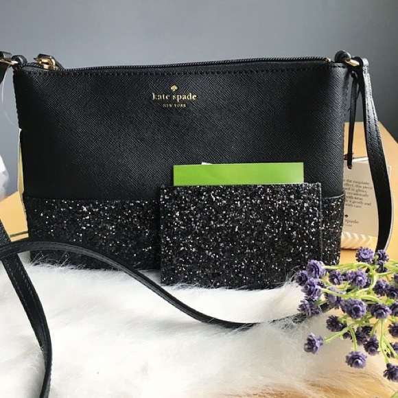 kate spade Handbags - PRICE ⬇️ Kate Spade Black Greta Court Glitter Set